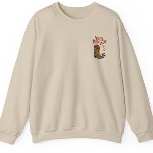 Women's Cream Crewneck Sweater with Graphic